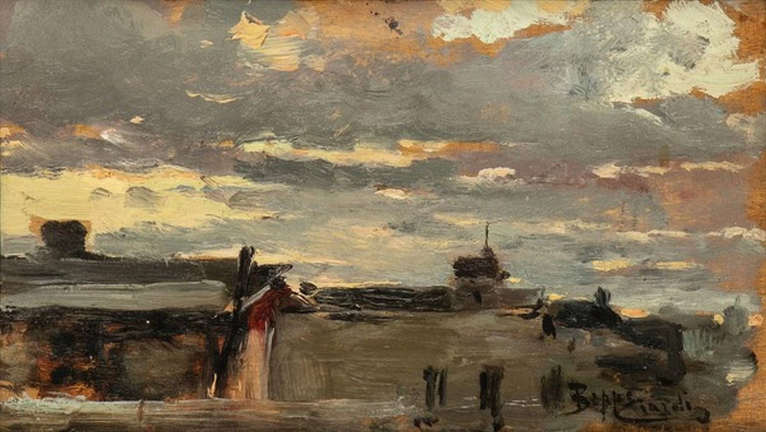 Tetti al tramonto